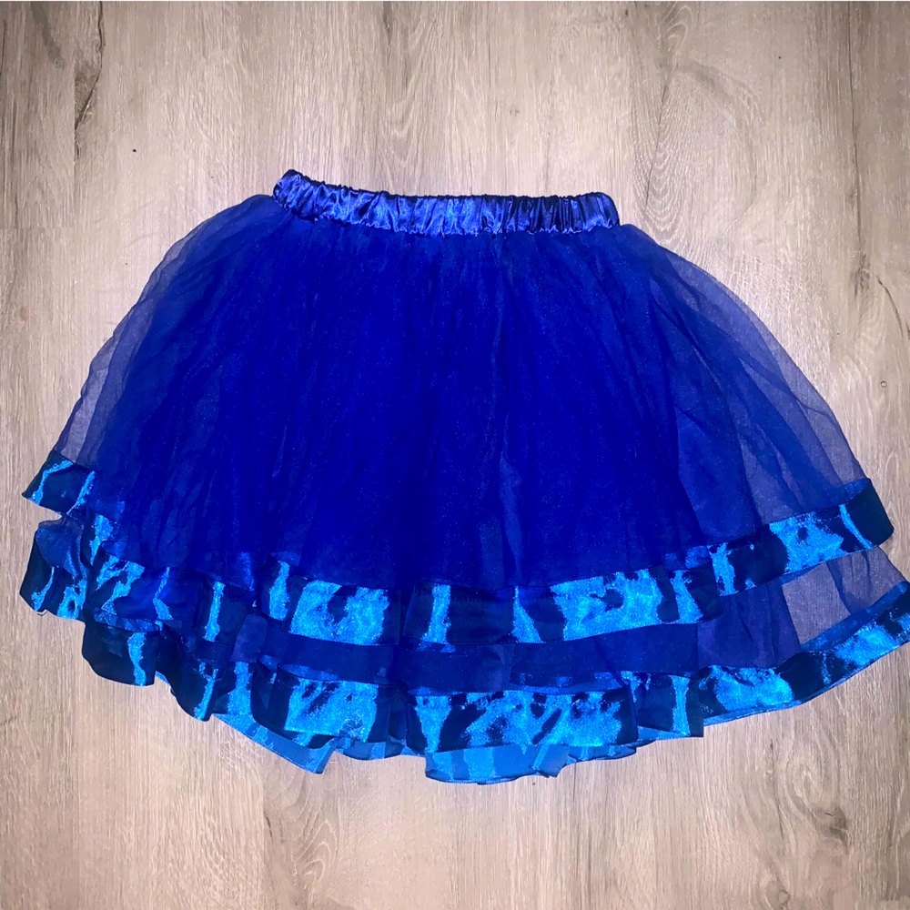 royal blue flowy rave party skirt!!!!!